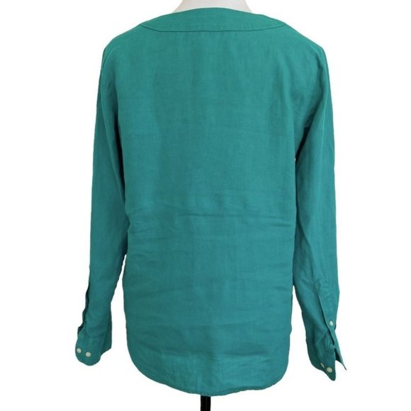 Lauren Ralph Lauren 100% linen long sleeve tunic top - Picture 2 of 7